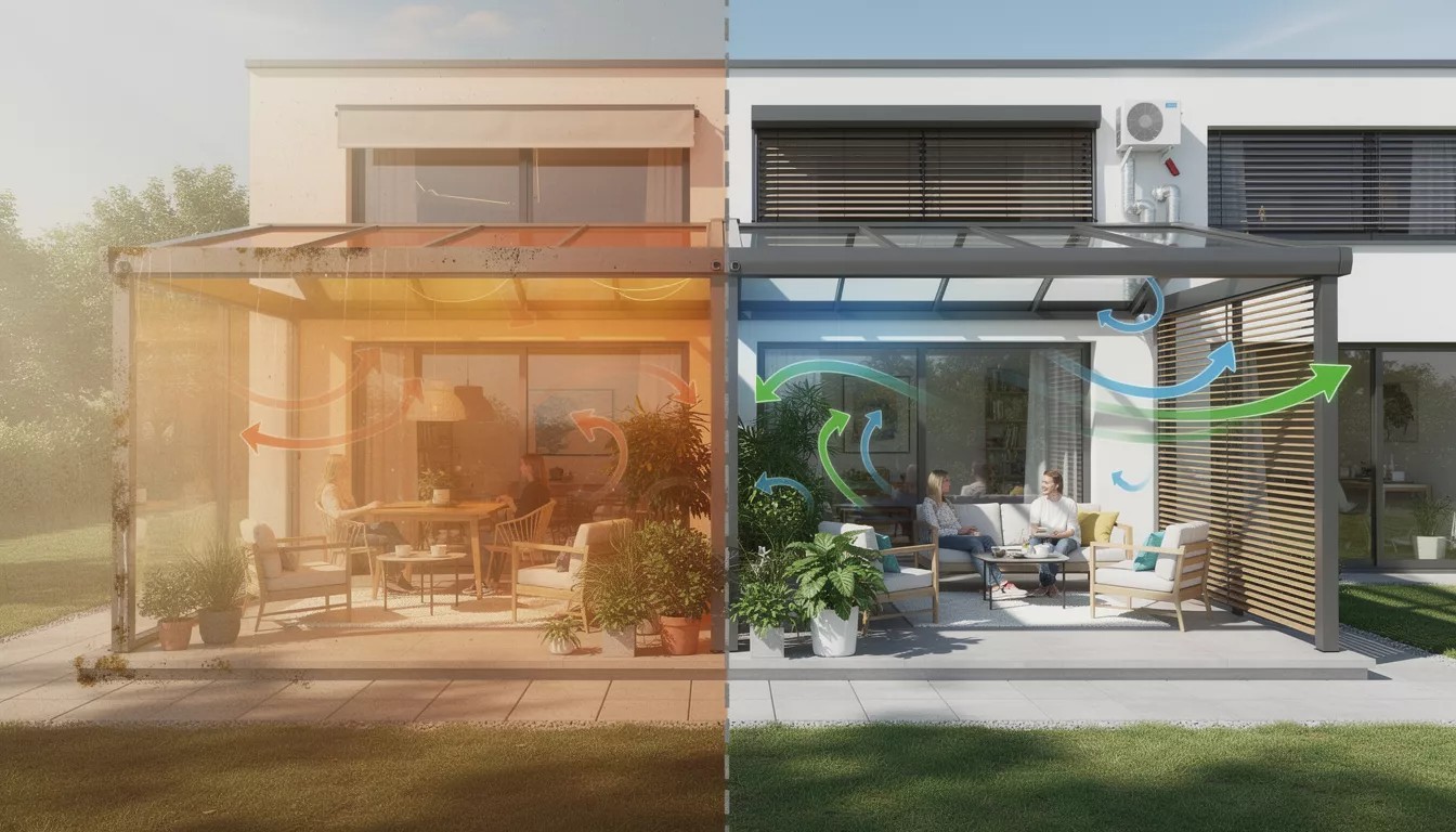 isolation d'une véranda et ventilation