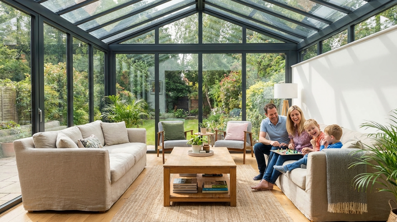 confort d'une véranda isolée en toute saison